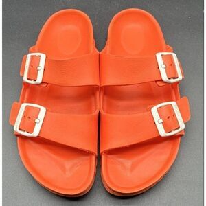 Birkenstock Women Orange Solid EVA Slip On Sandal Sandal Size 37/ 6.5-7